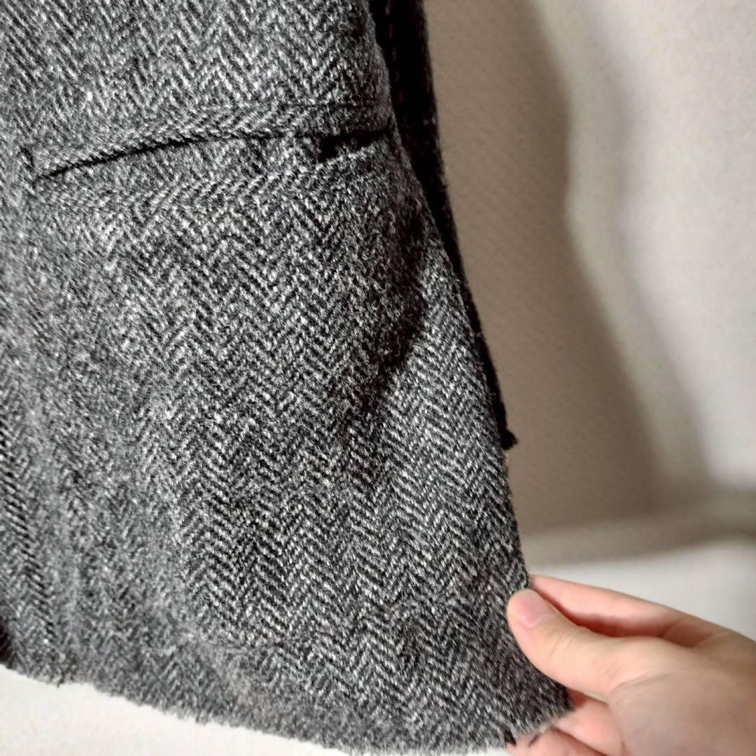 コムデギャルソンシャツ 切り替えテーラードジャケット チェック ウールカシミヤ