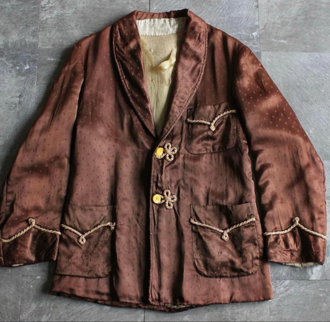 ジャケット・アウター 1900s silk satin smoking jacket