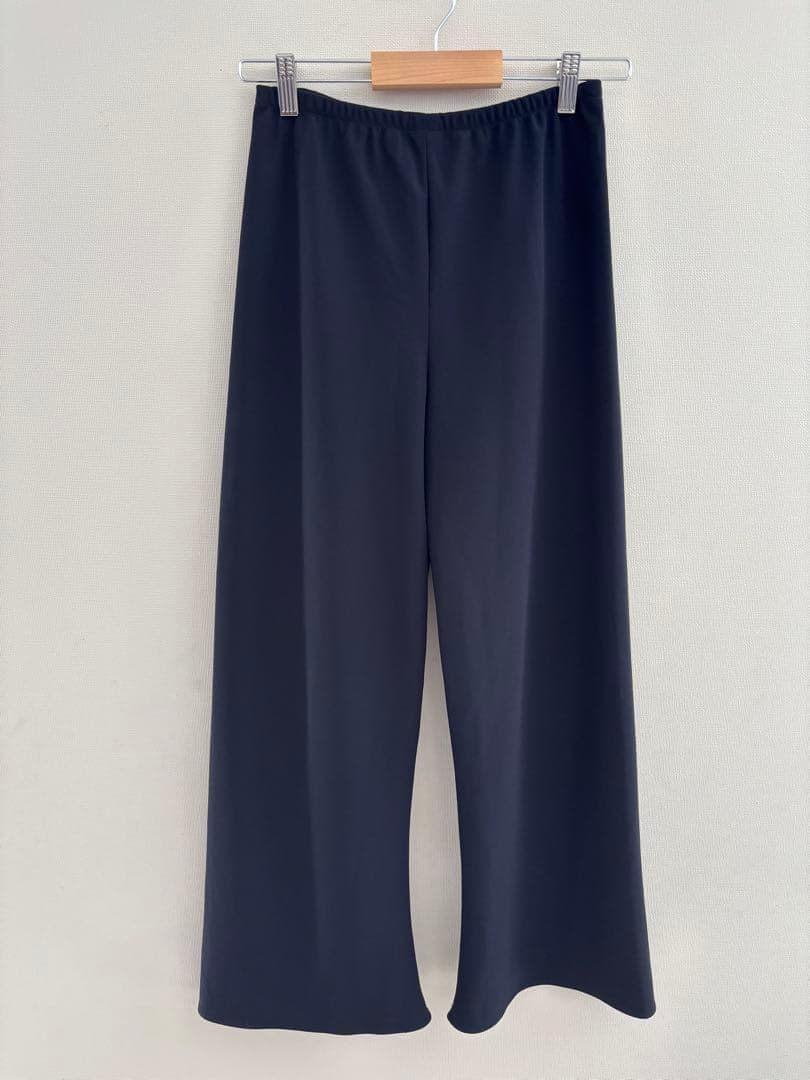 極美品　AP STUDIO　エラスティックパンツ　ネイビー　濃紺　34