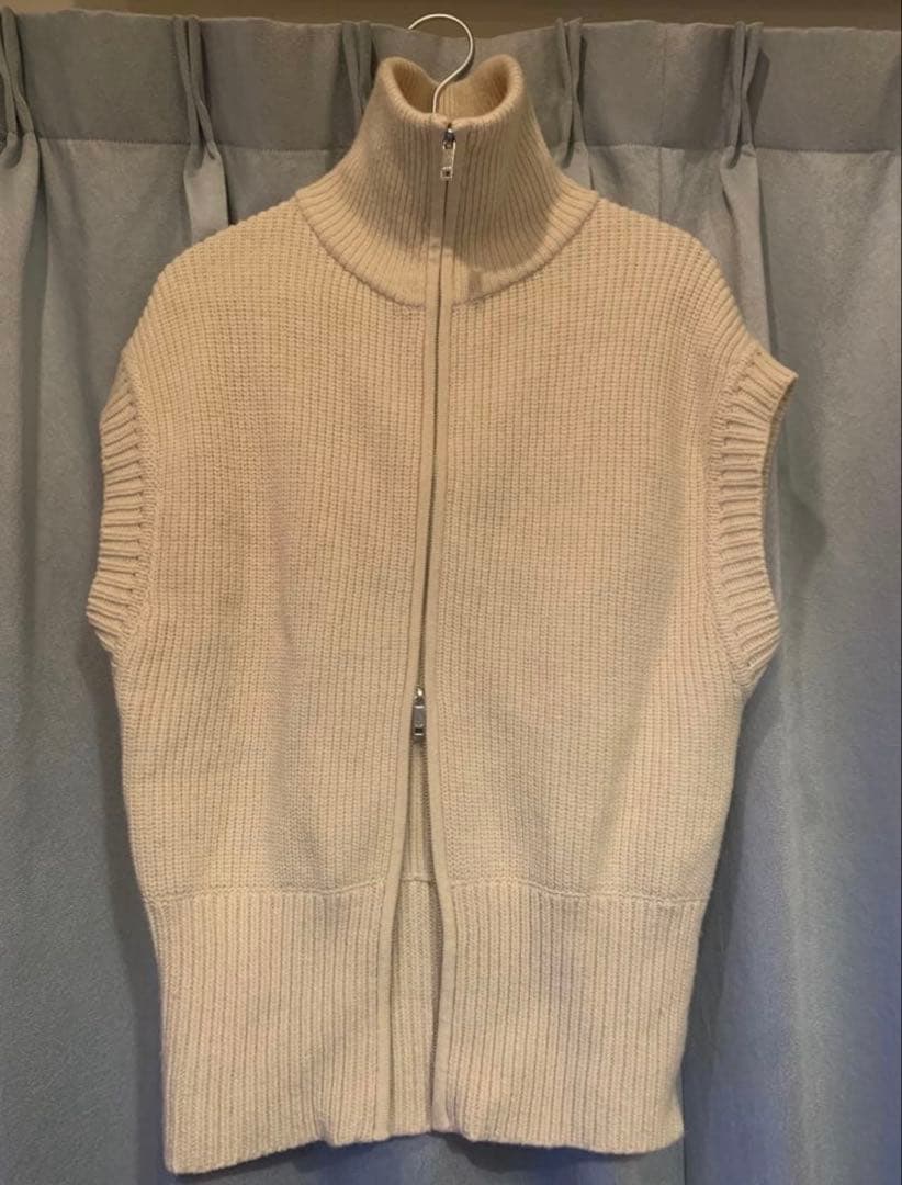 トップス CLANE ZIP COLLAR KNIT VEST 1