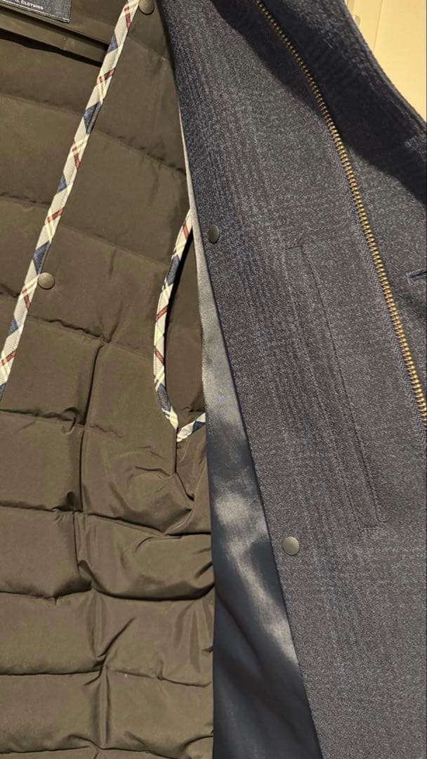 【美品・LL】NEWYORKER 高級ウール調 ロングコート キルティング裏地付