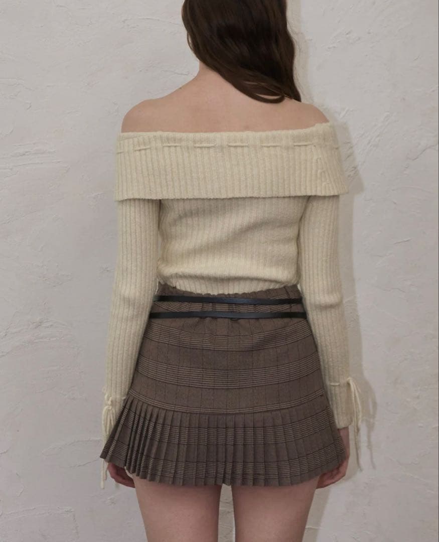 YILON♡ BELT CHECK MINI SKIRT