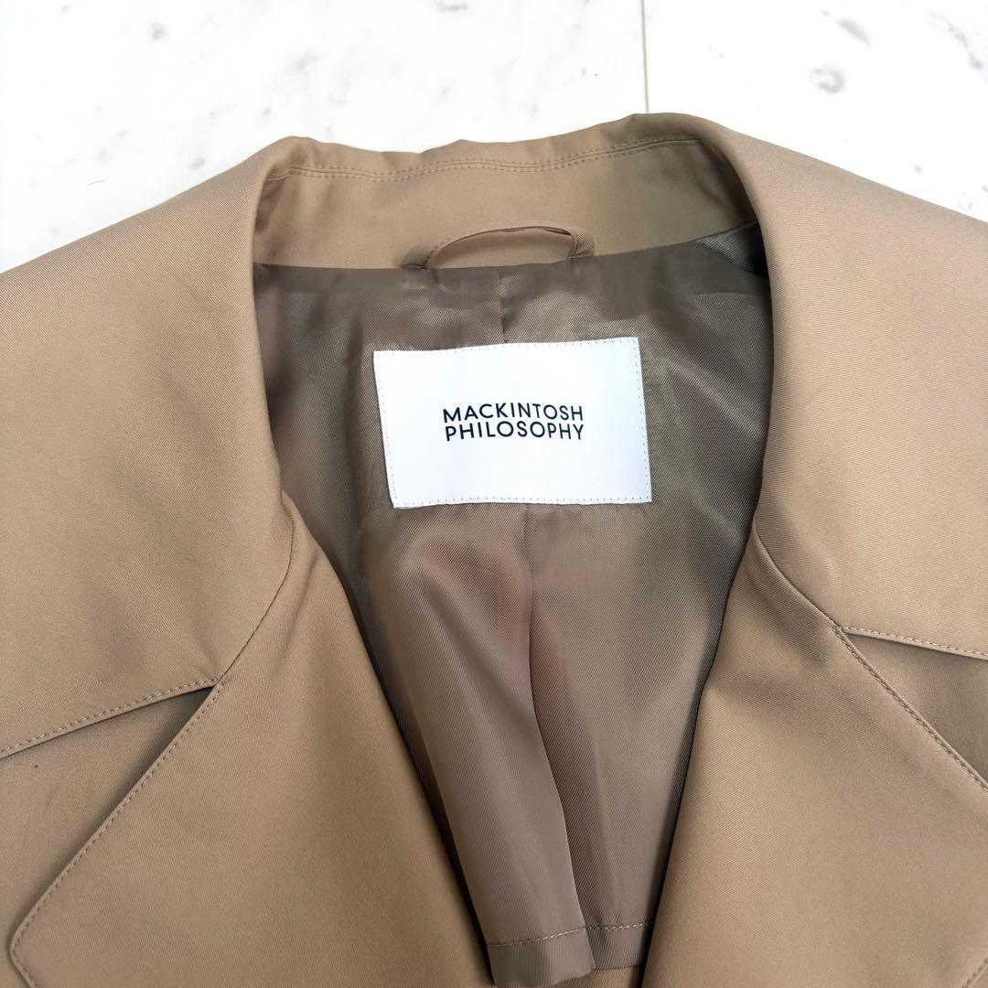 美品 マッキントッシュフィロソフィー エイドリー トレンチコート ベージュ M