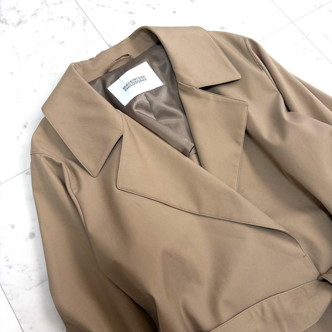 美品 マッキントッシュフィロソフィー エイドリー トレンチコート ベージュ M