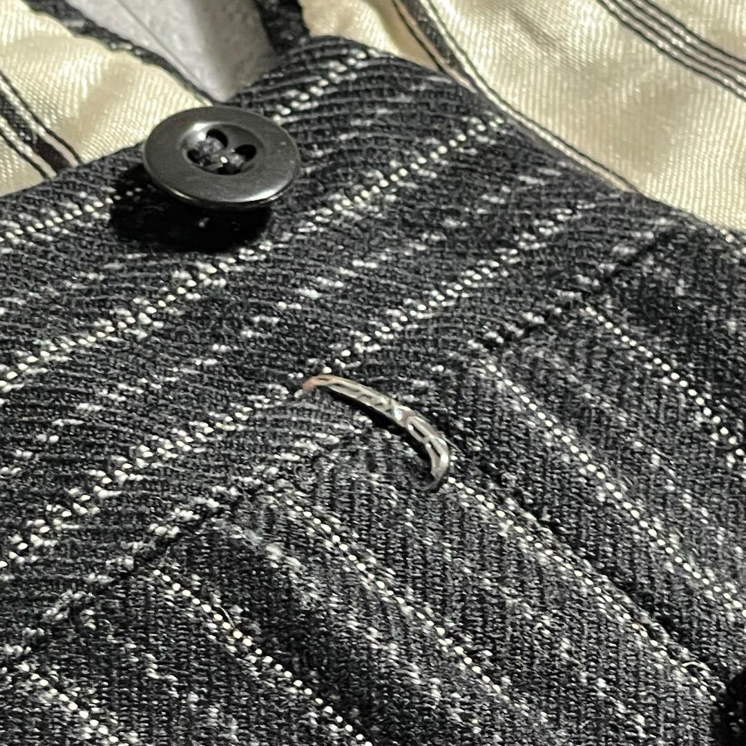 40s フレンチワーク ストライプ ブラック ワークパンツ