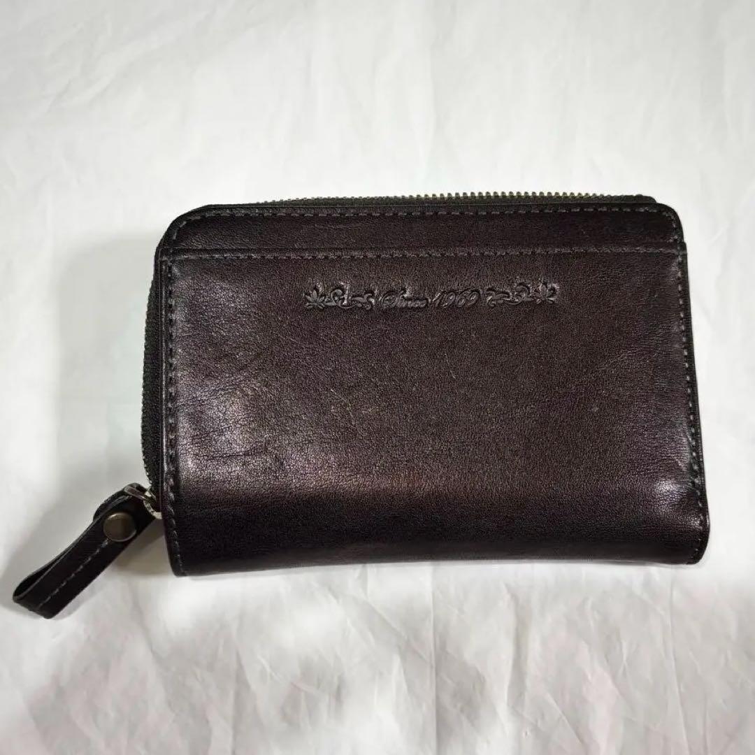 即発送 Dakota ダコタ ブラック レザー 二つ折り財布