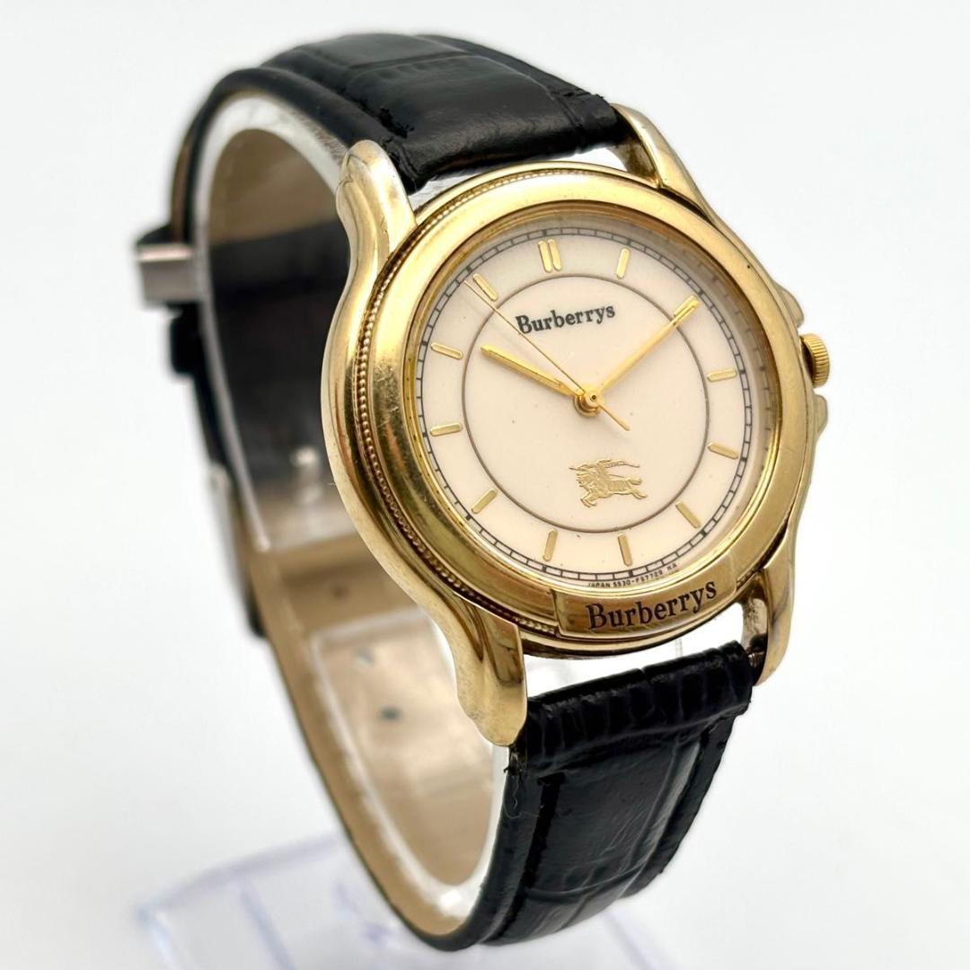 稼働 バーバリー 腕時計 クオーツ レディース 5530-F52304 新ベルト