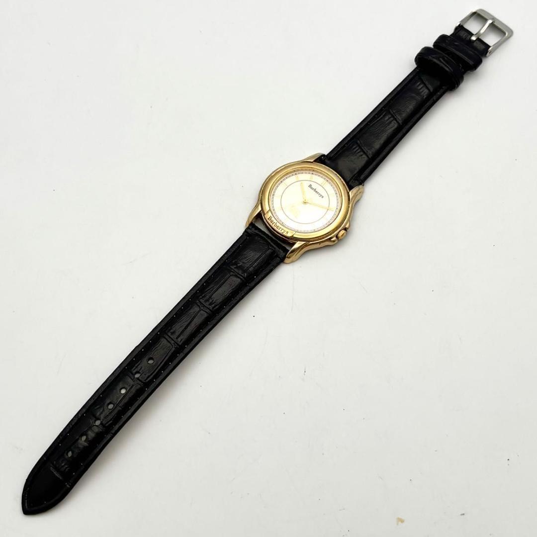 稼働 バーバリー 腕時計 クオーツ レディース 5530-F52304 新ベルト