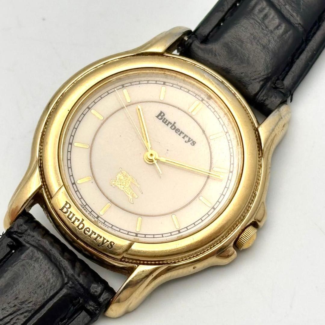 稼働 バーバリー 腕時計 クオーツ レディース 5530-F52304 新ベルト