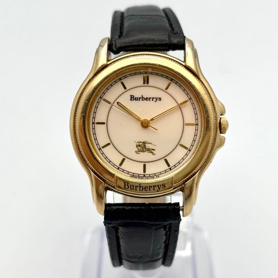 稼働 バーバリー 腕時計 クオーツ レディース 5530-F52304 新ベルト