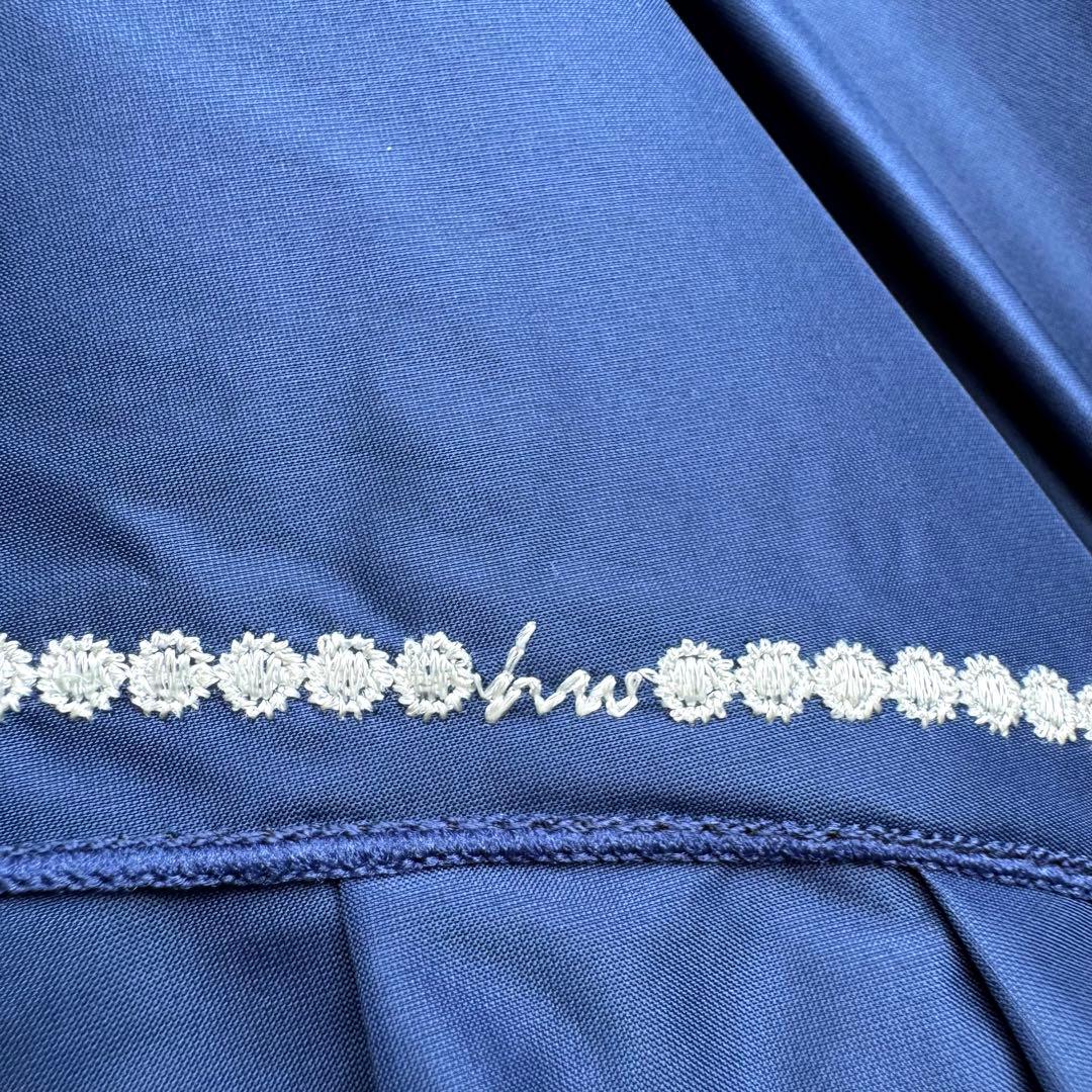 新品★HANWAY　高級日傘　晴雨兼用　オールウェザー　フリル　大きい　ネイビー