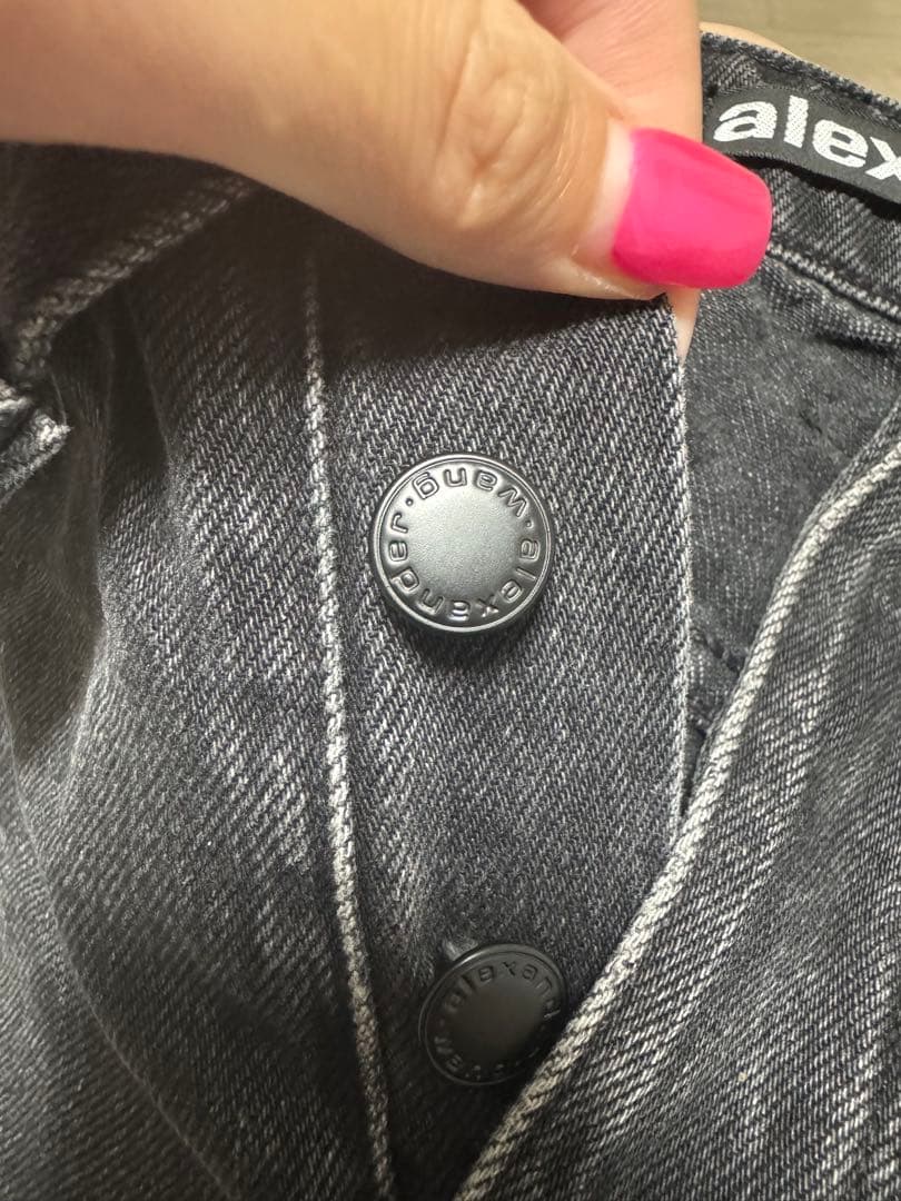 alexanderwang ブラックデニム　ショートパンツ 24