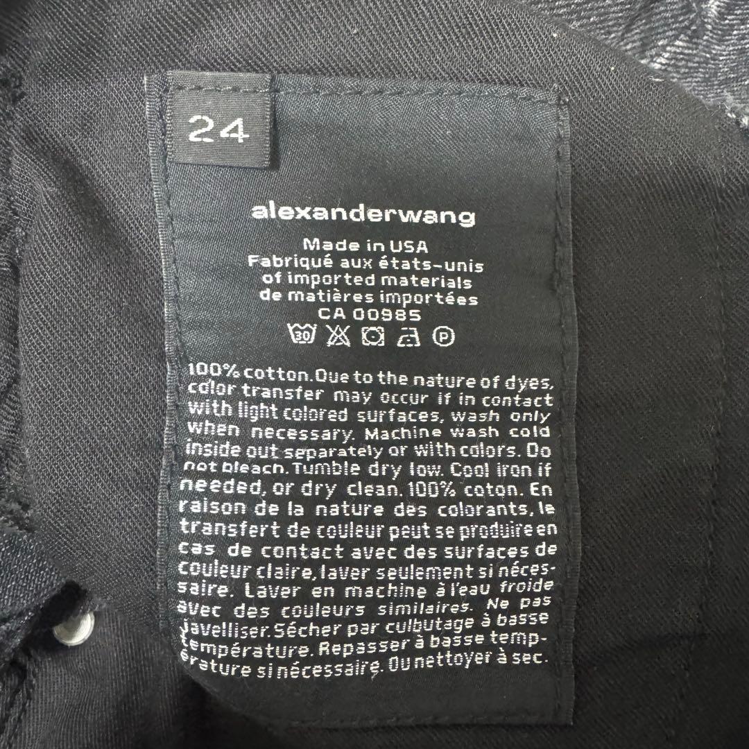 alexanderwang ブラックデニム　ショートパンツ 24