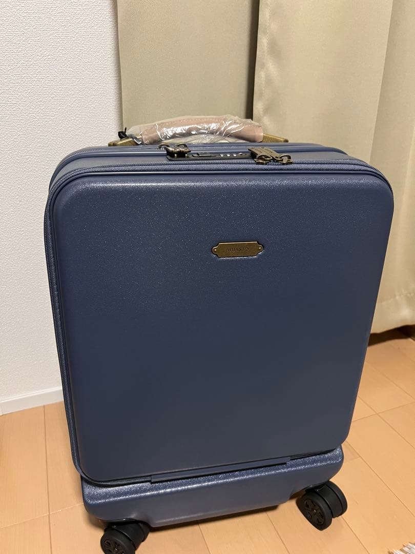 新品タグ✨現行　スーツケース 機内持ち込み フロントオープン MILESTO