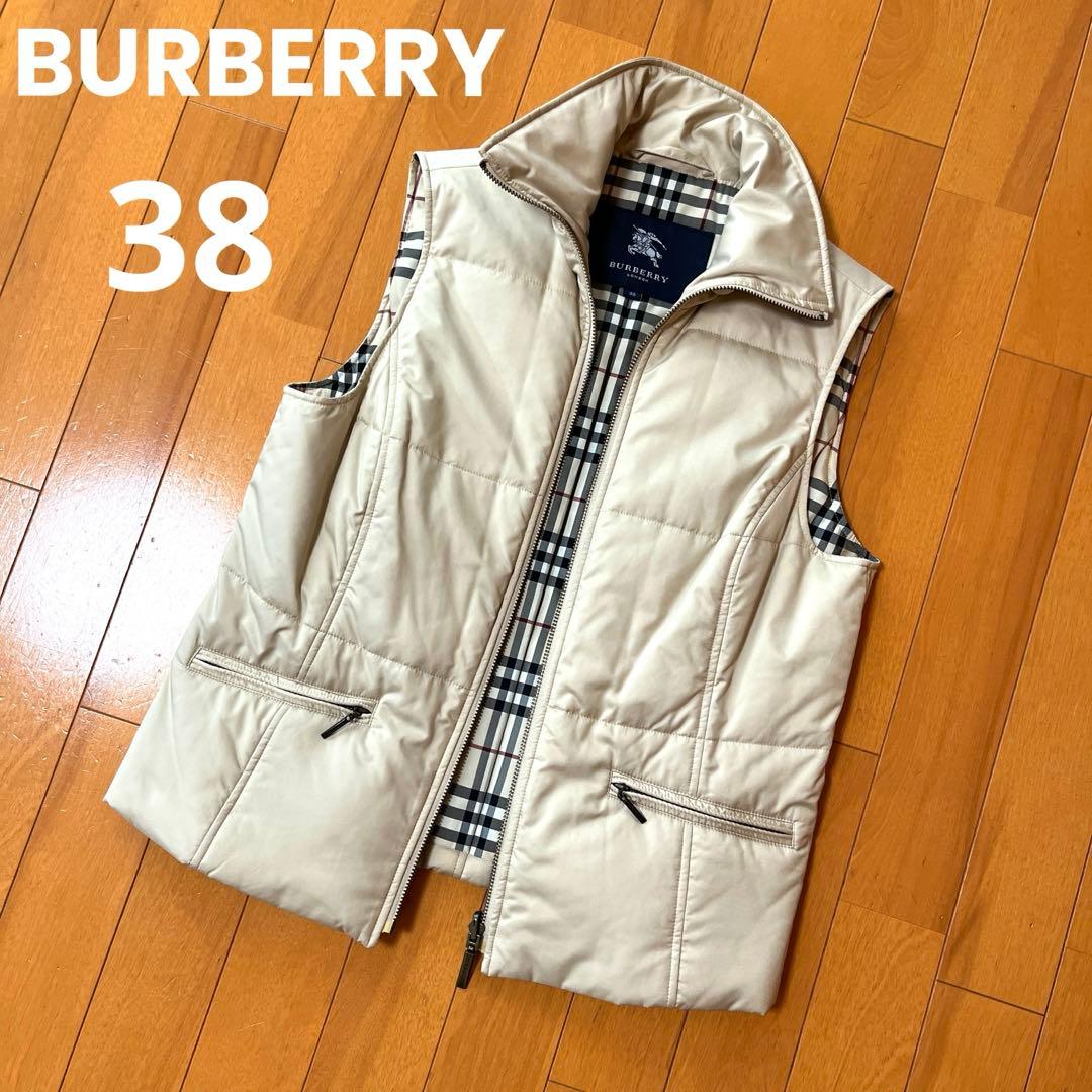 BURBERRY バーバリーロンドン 中綿ダウンベスト ノバチェック 38 美品