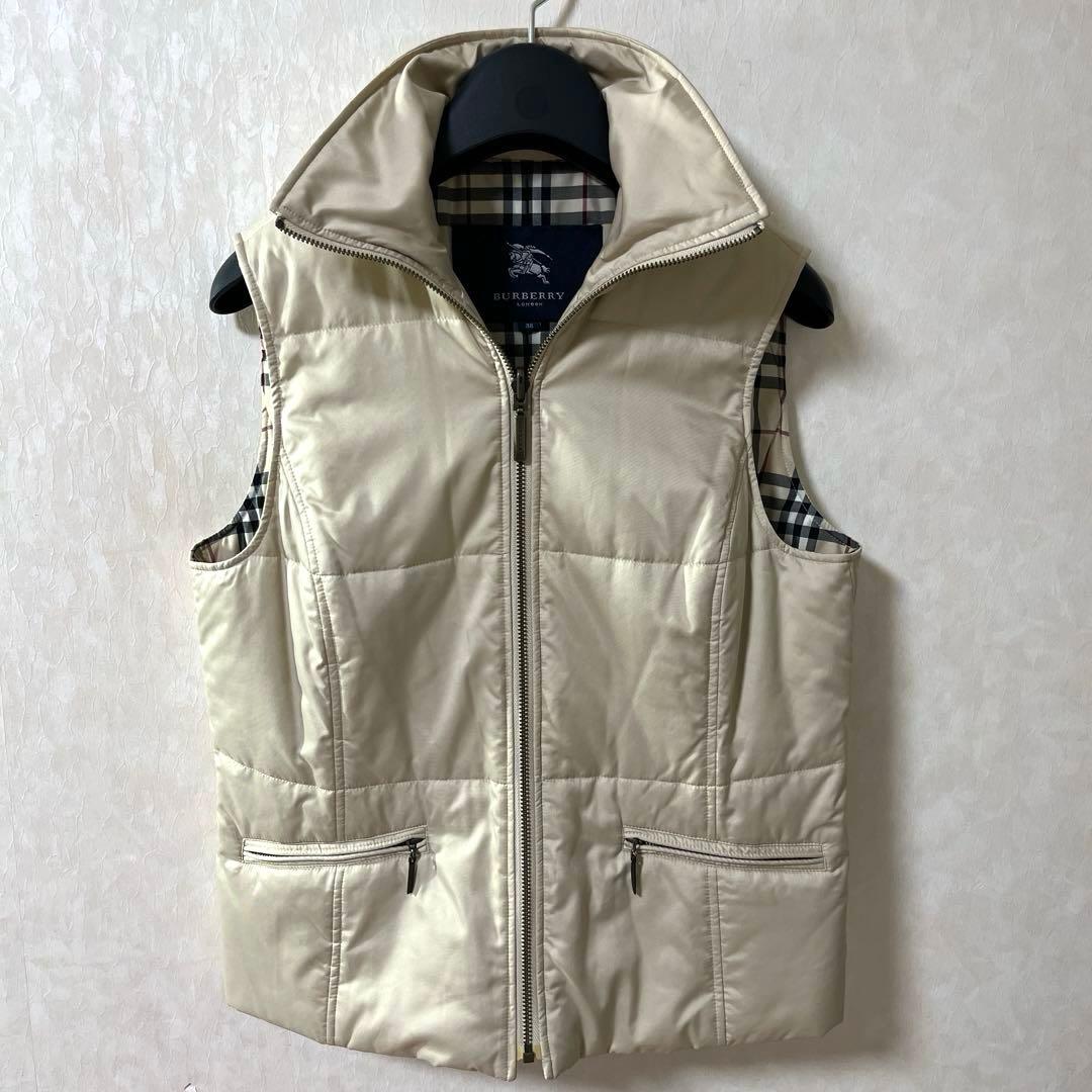 BURBERRY バーバリーロンドン 中綿ダウンベスト ノバチェック 38 美品
