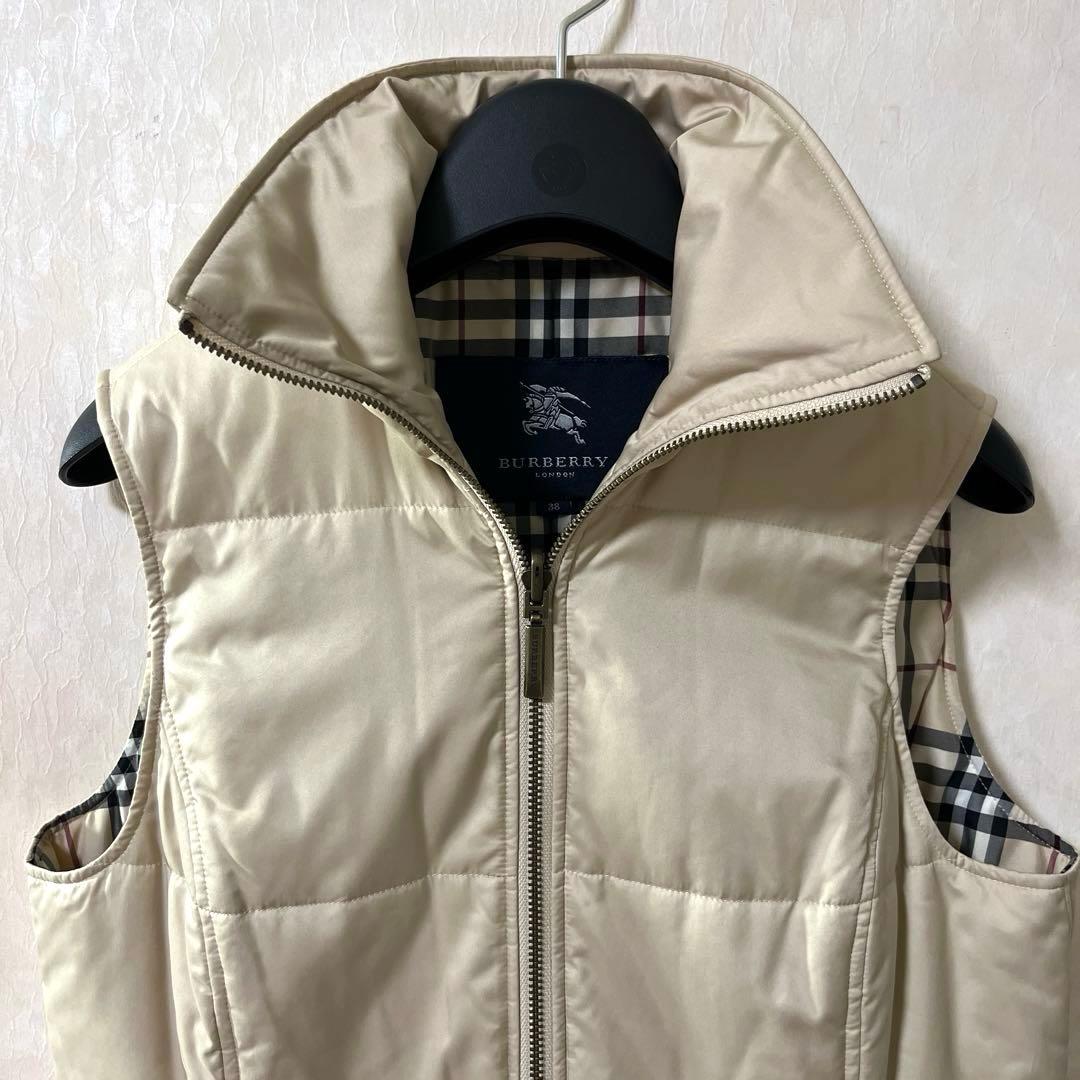 BURBERRY バーバリーロンドン 中綿ダウンベスト ノバチェック 38 美品