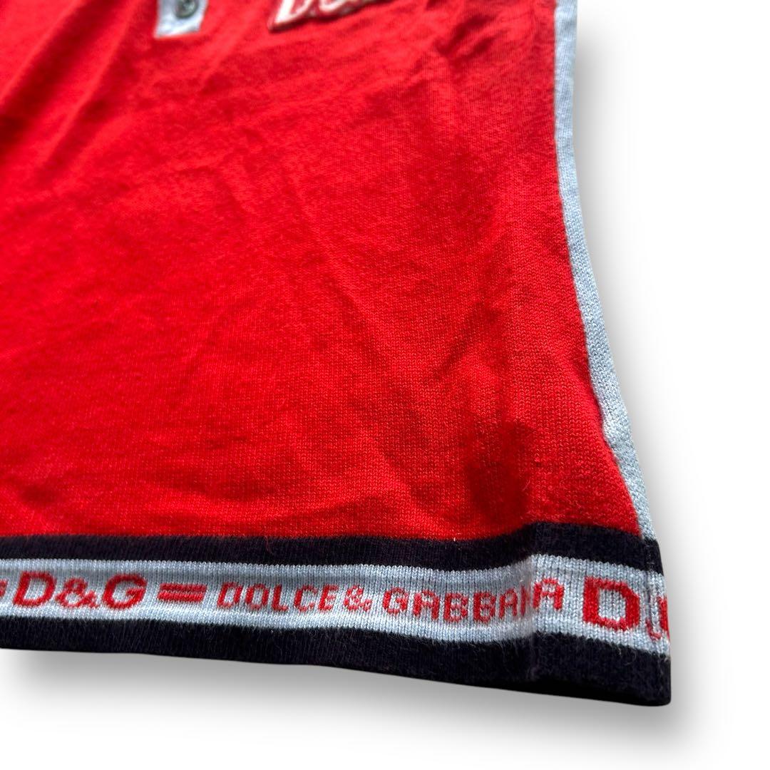 ドルチェアンドガッバーナ ニット ポロシャツ バイカラー