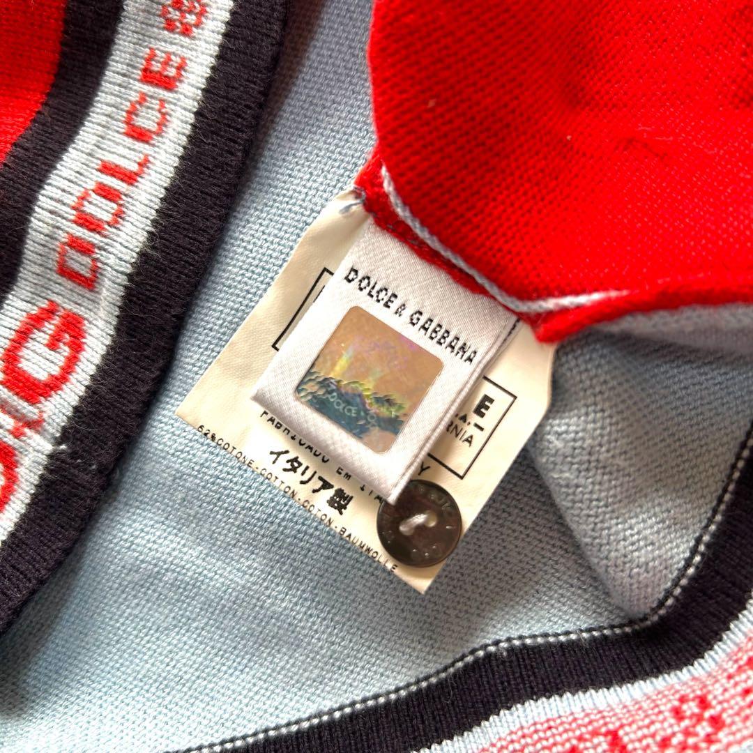 ドルチェアンドガッバーナ ニット ポロシャツ バイカラー