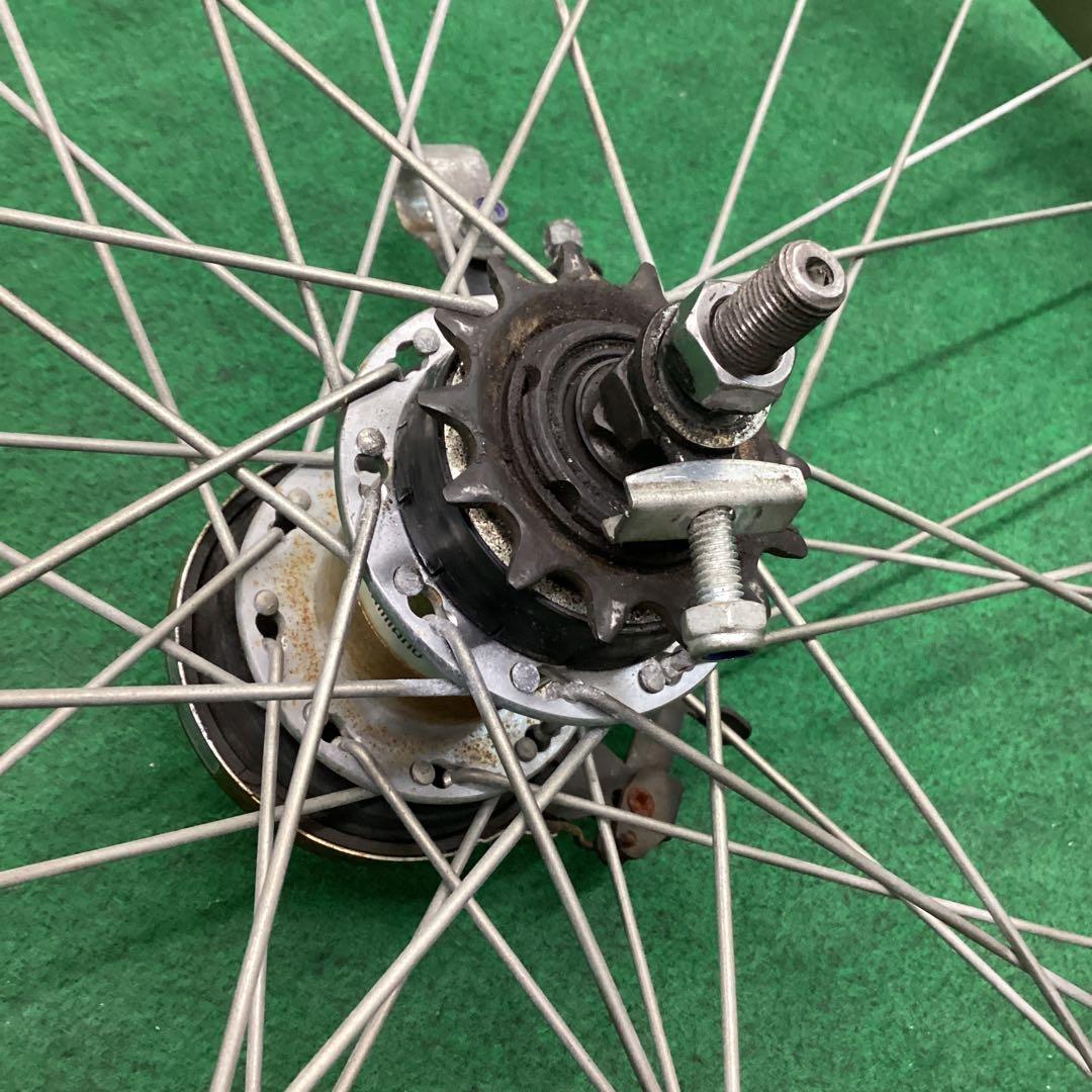 ステンレスリム　後輪 26インチ 内装3段 ローラーブレーキ 電動アシスト自転車