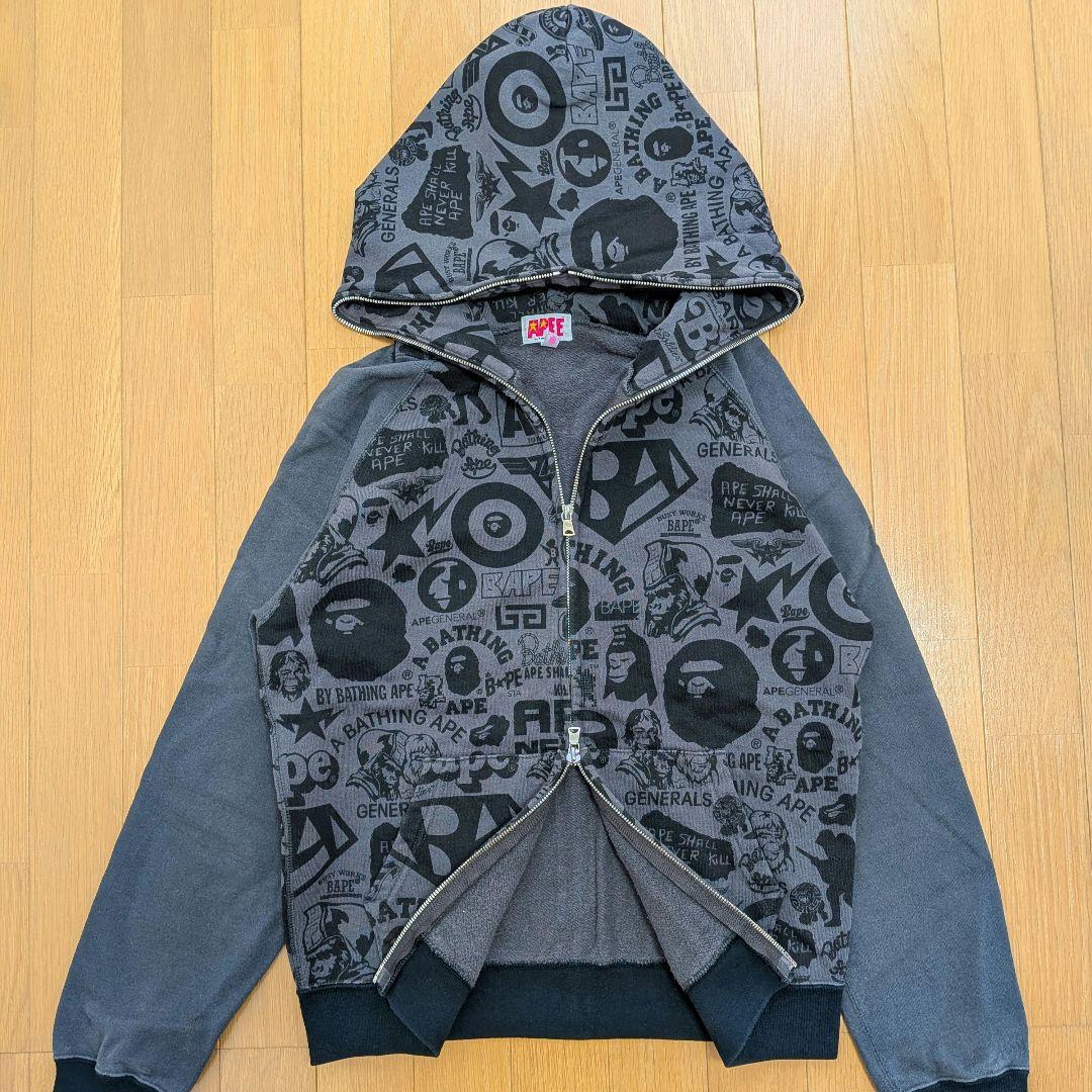 A BATHING APE　ダブルジップパーカー　レディース　エイプ　BAPE