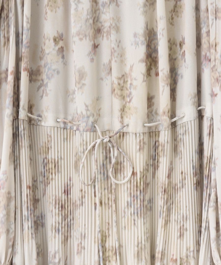 COCODEAL フラワープリントプリーツティアードワンピース