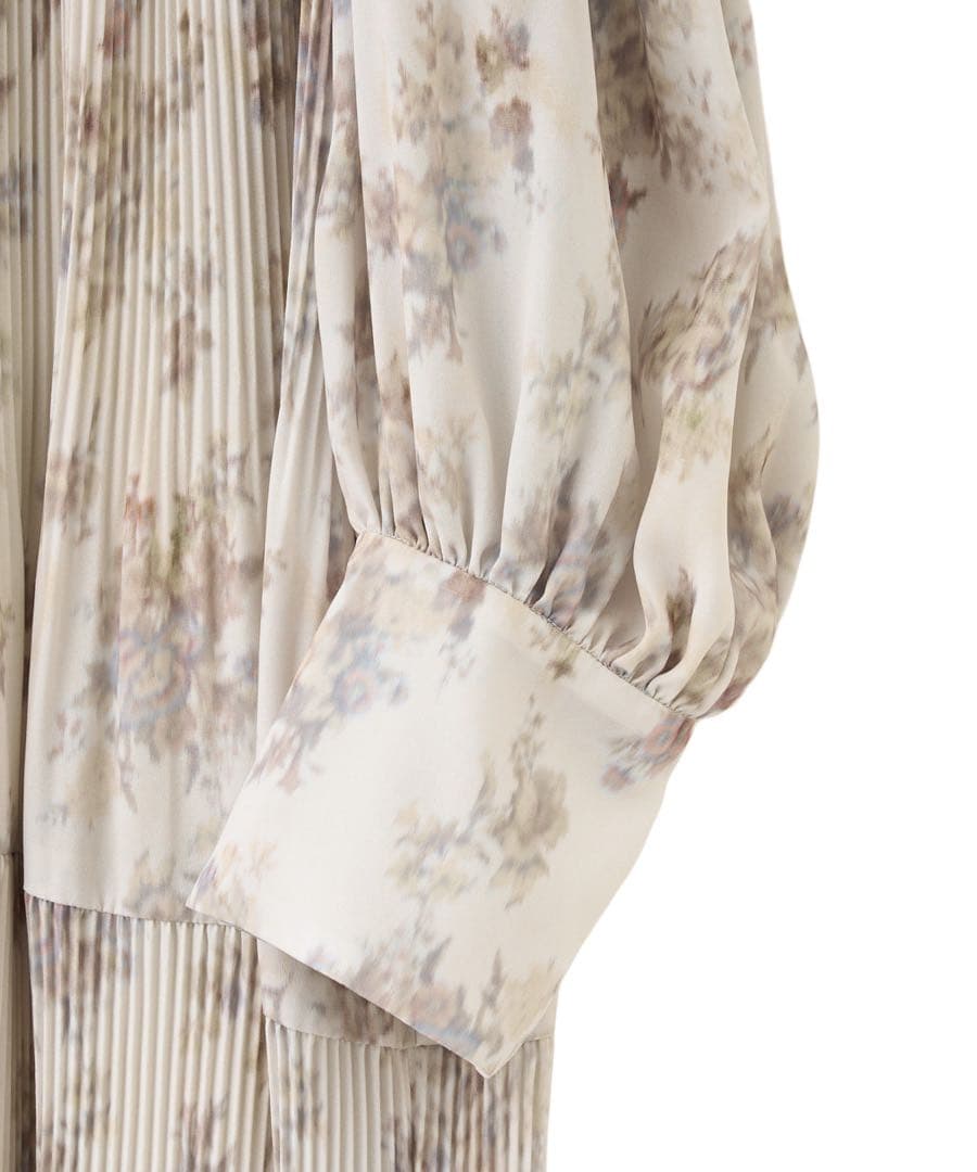 COCODEAL フラワープリントプリーツティアードワンピース