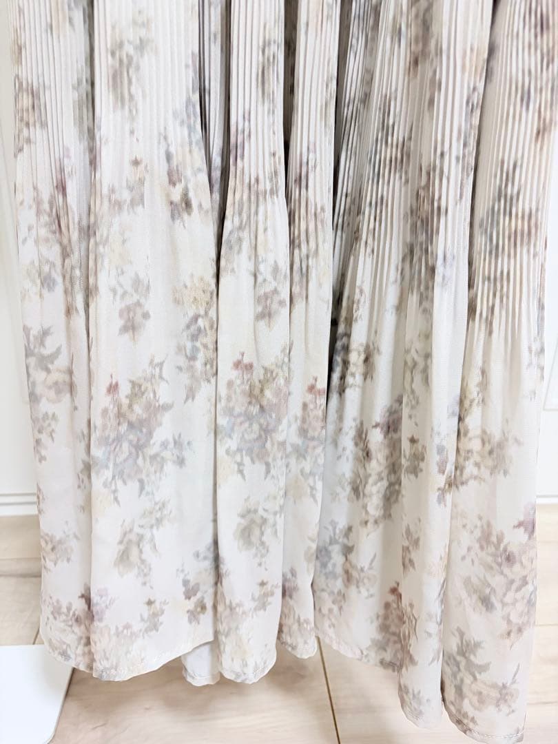 COCODEAL フラワープリントプリーツティアードワンピース