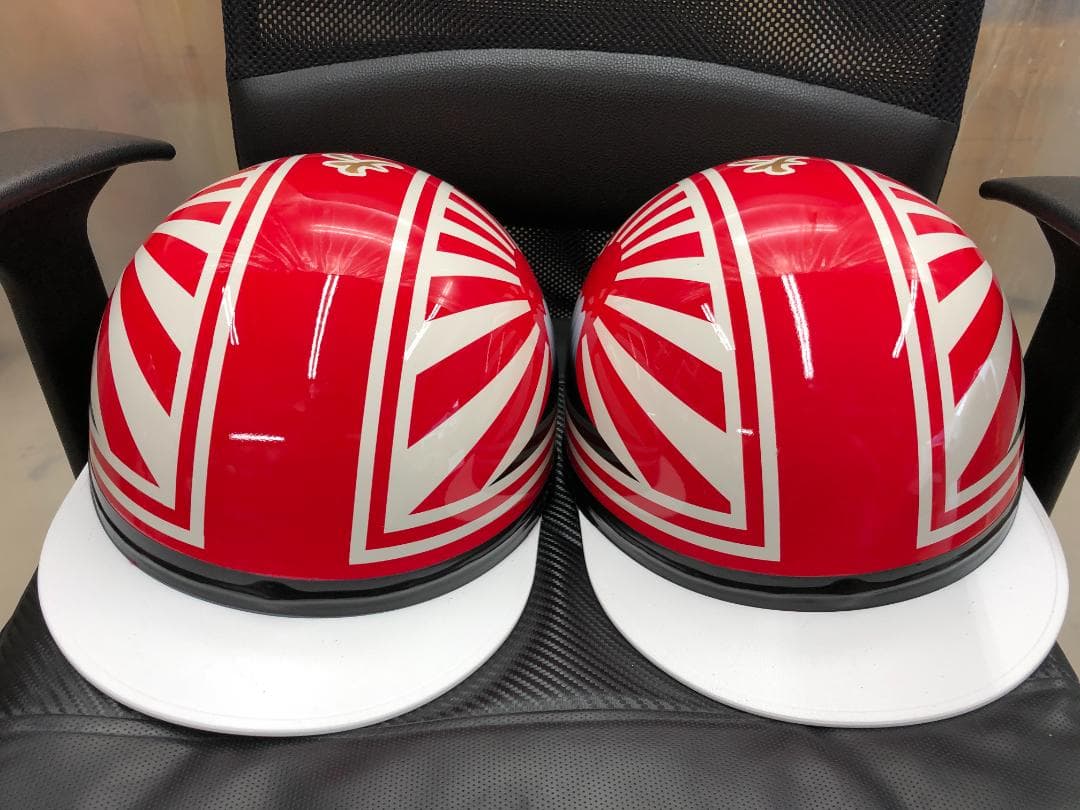 コルク半　カスタム　富士日章　三つボタン　赤白　文字あり　セット　高級クリヤ