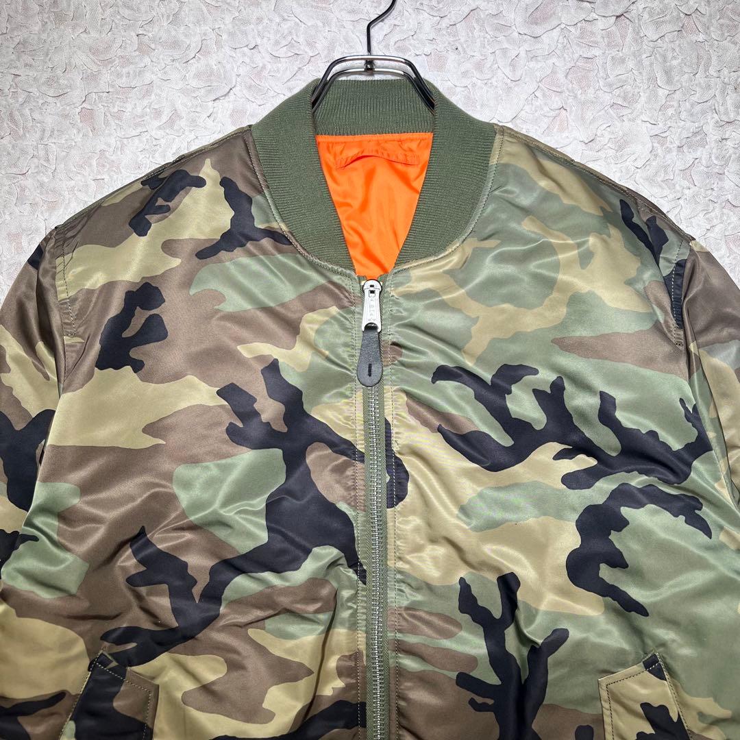 『希少サイズ』　アルファインダストリーズ MA-1 リバーシブル　迷彩　3XL