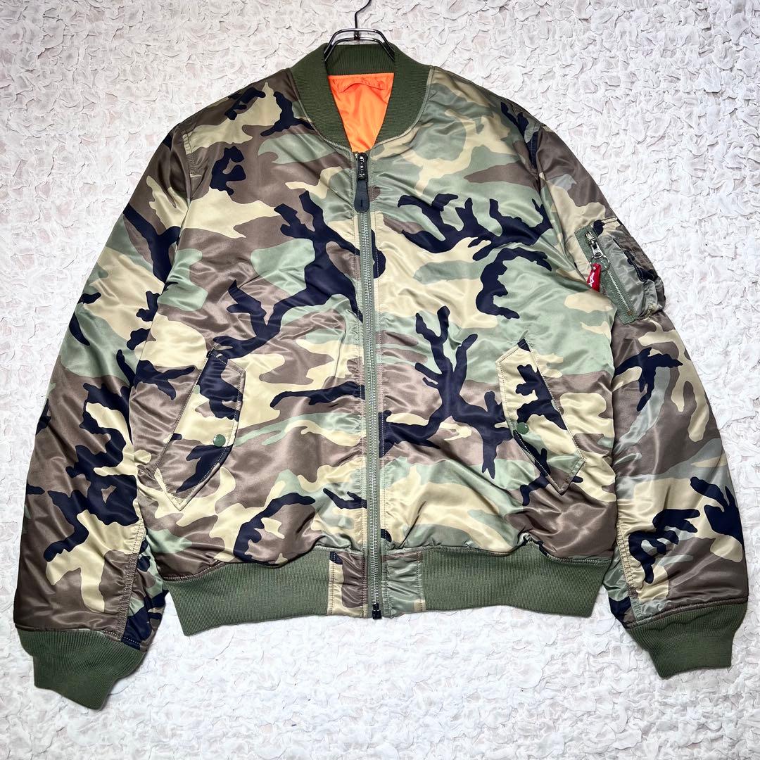 『希少サイズ』　アルファインダストリーズ MA-1 リバーシブル　迷彩　3XL