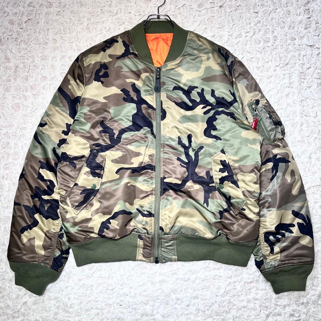 『希少サイズ』　アルファインダストリーズ MA-1 リバーシブル　迷彩　3XL