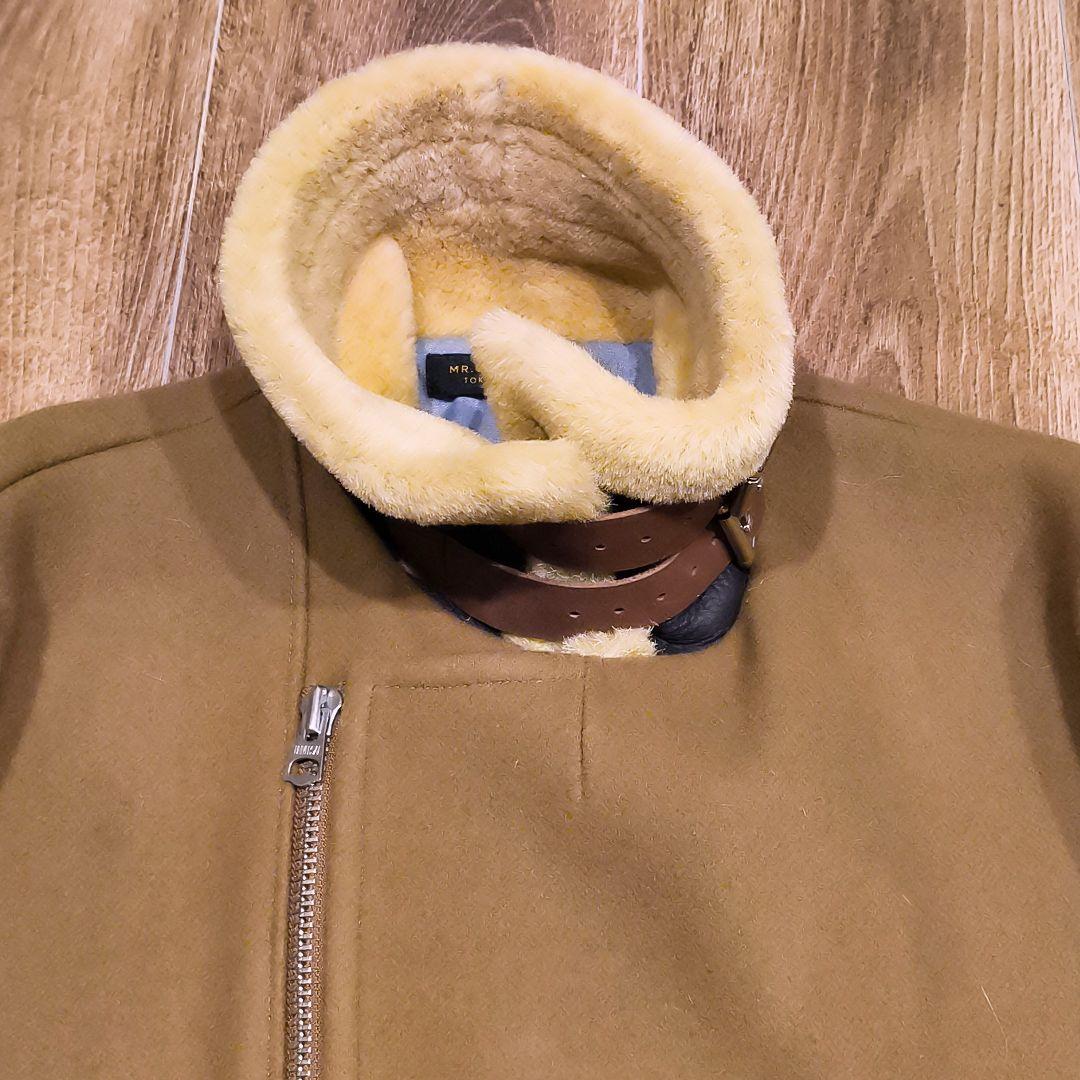 美品✨️希少ゆったりサイズ❗️　ミスタージェントルマン　襟ムートン　Pコート