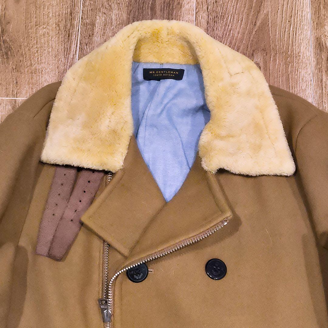 美品✨️希少ゆったりサイズ❗️　ミスタージェントルマン　襟ムートン　Pコート