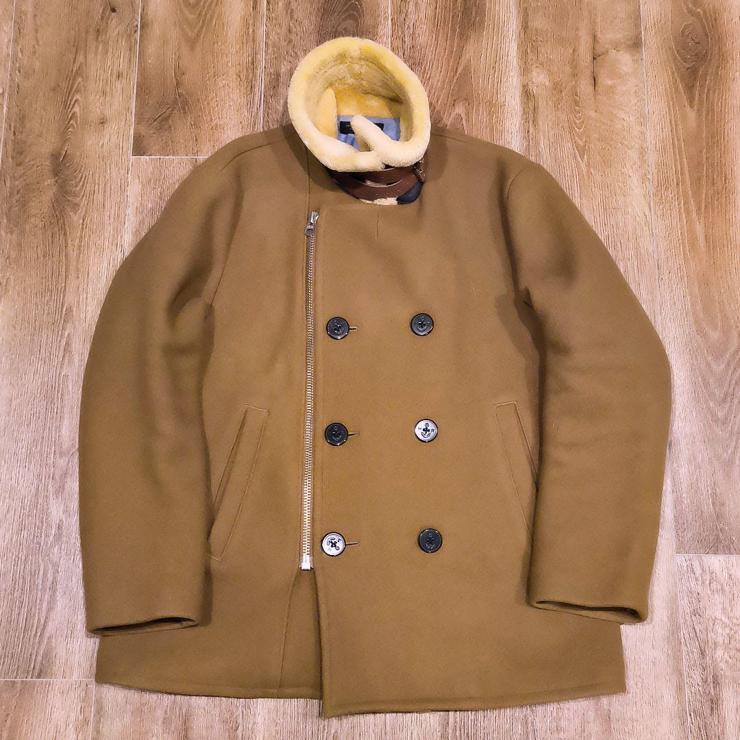 美品✨️希少ゆったりサイズ❗️　ミスタージェントルマン　襟ムートン　Pコート