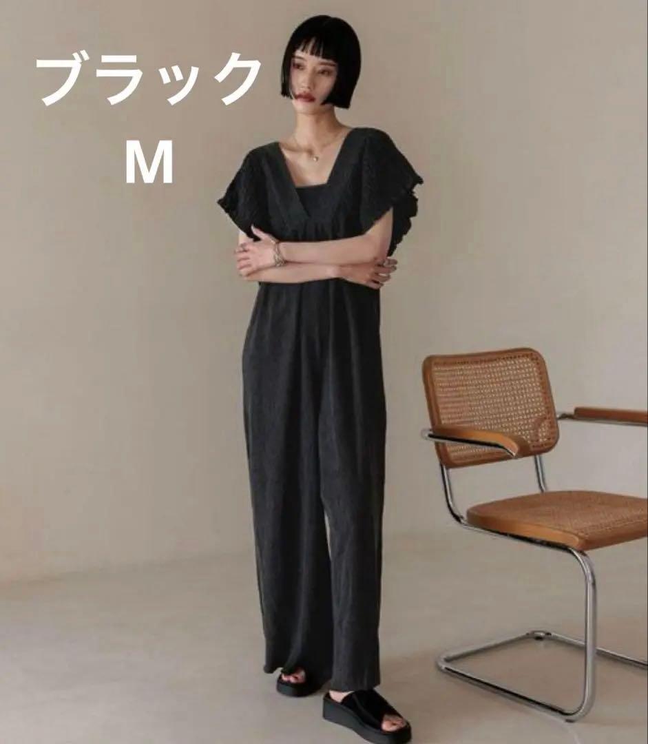 LOWRYS FARM ヨウリュウシャーリングサロペット ブラック M