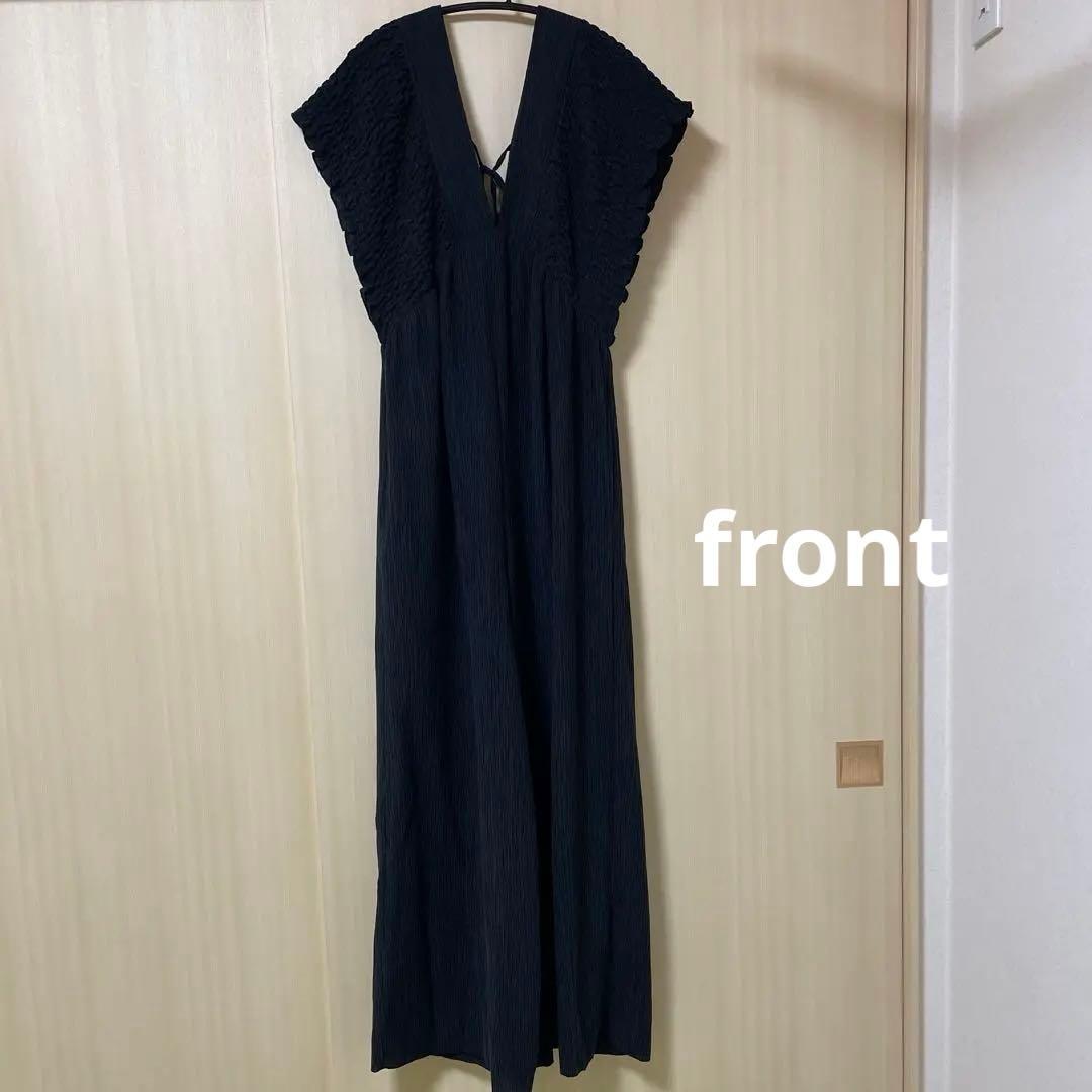 LOWRYS FARM ヨウリュウシャーリングサロペット ブラック M