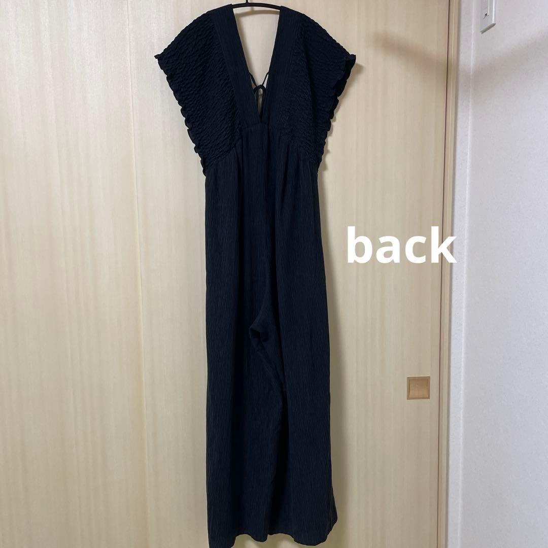 LOWRYS FARM ヨウリュウシャーリングサロペット ブラック M