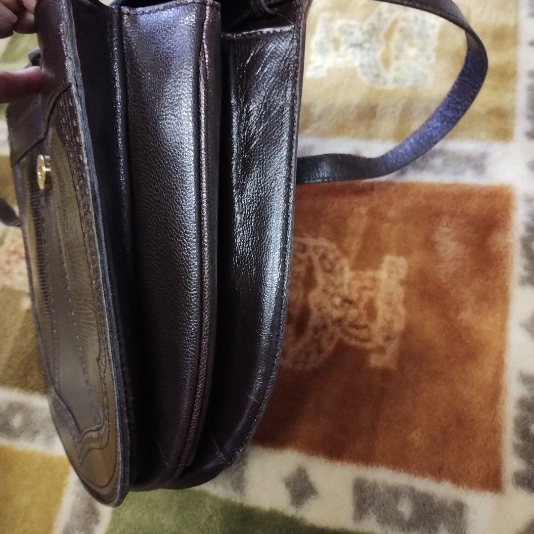 Yves Saint Laurent ダークブラウン ショルダーバッグ