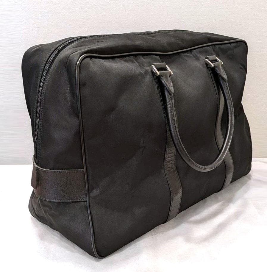 PRADA プラダ ボストンバッグ ナイロンｘレザー ブラック