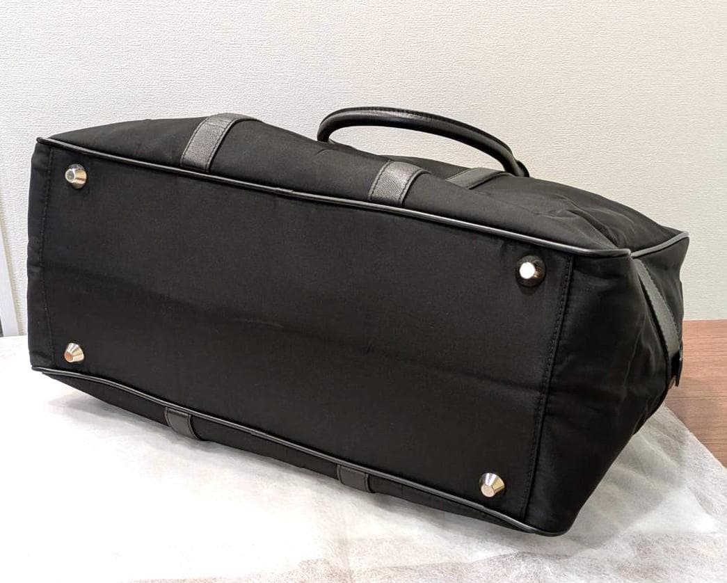 PRADA プラダ ボストンバッグ ナイロンｘレザー ブラック