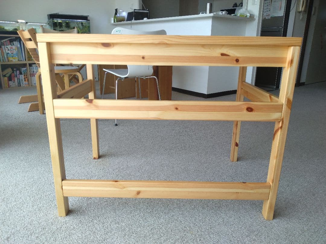 MUJI/無印良品 パイン材デスク86cm引出し付/ワークテーブル/学習机