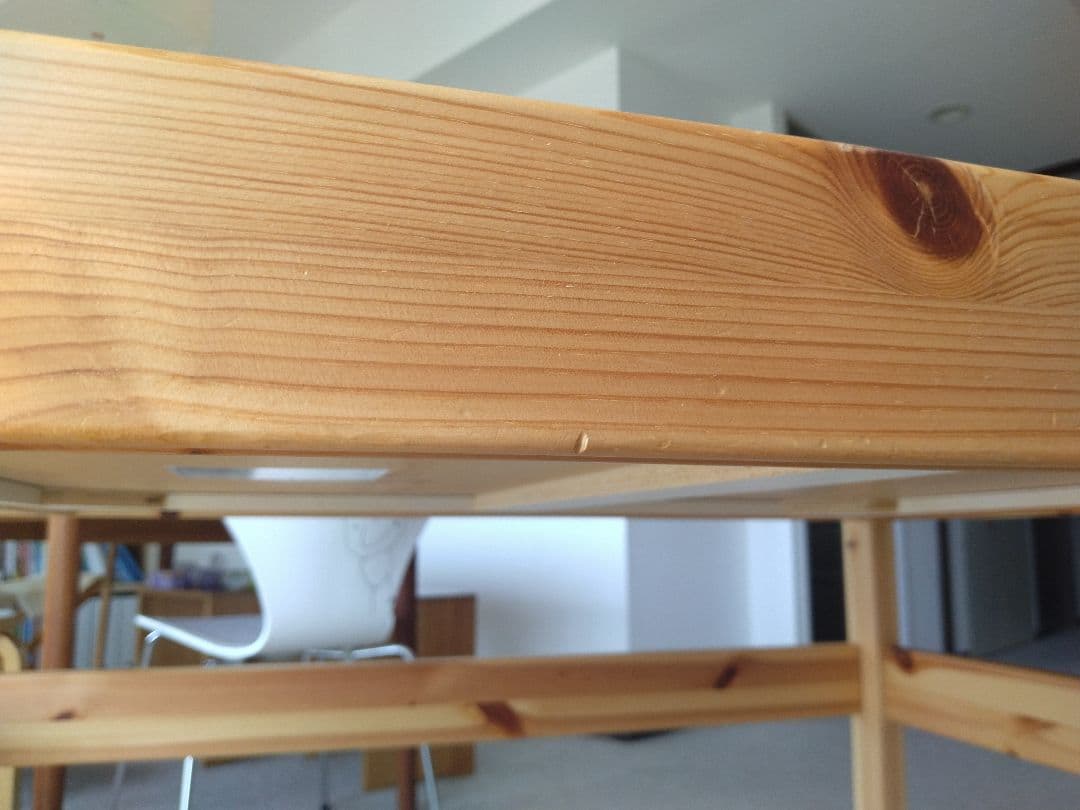 MUJI/無印良品 パイン材デスク86cm引出し付/ワークテーブル/学習机