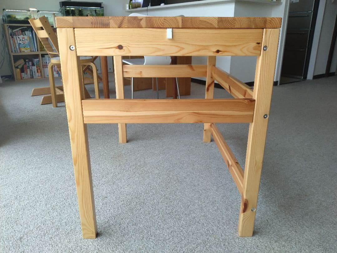 MUJI/無印良品 パイン材デスク86cm引出し付/ワークテーブル/学習机