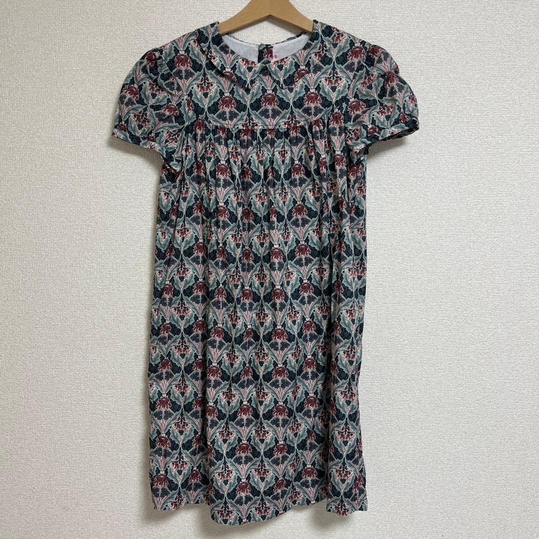 美品　Bonpoint ボンポワン　リバティーワンピース14a 12A