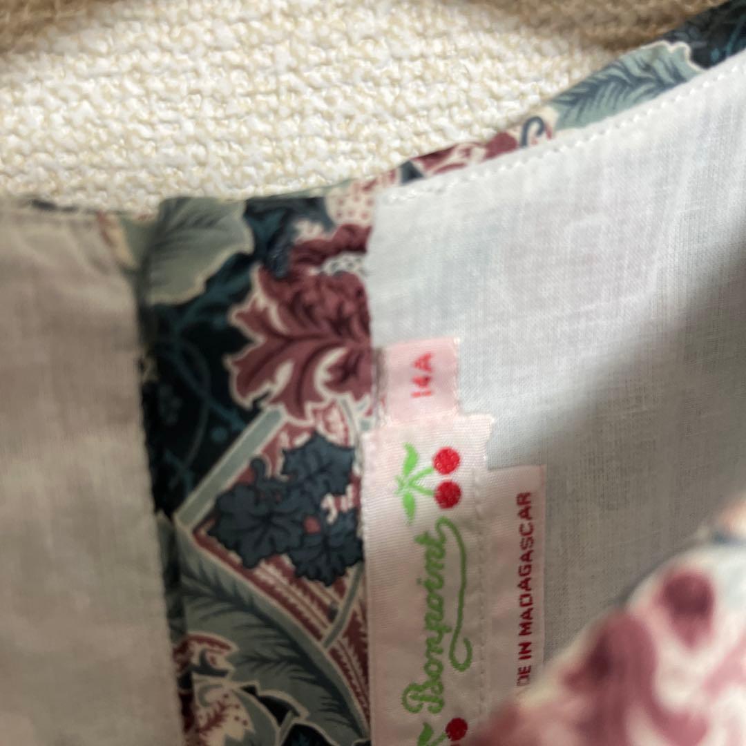 美品　Bonpoint ボンポワン　リバティーワンピース14a 12A