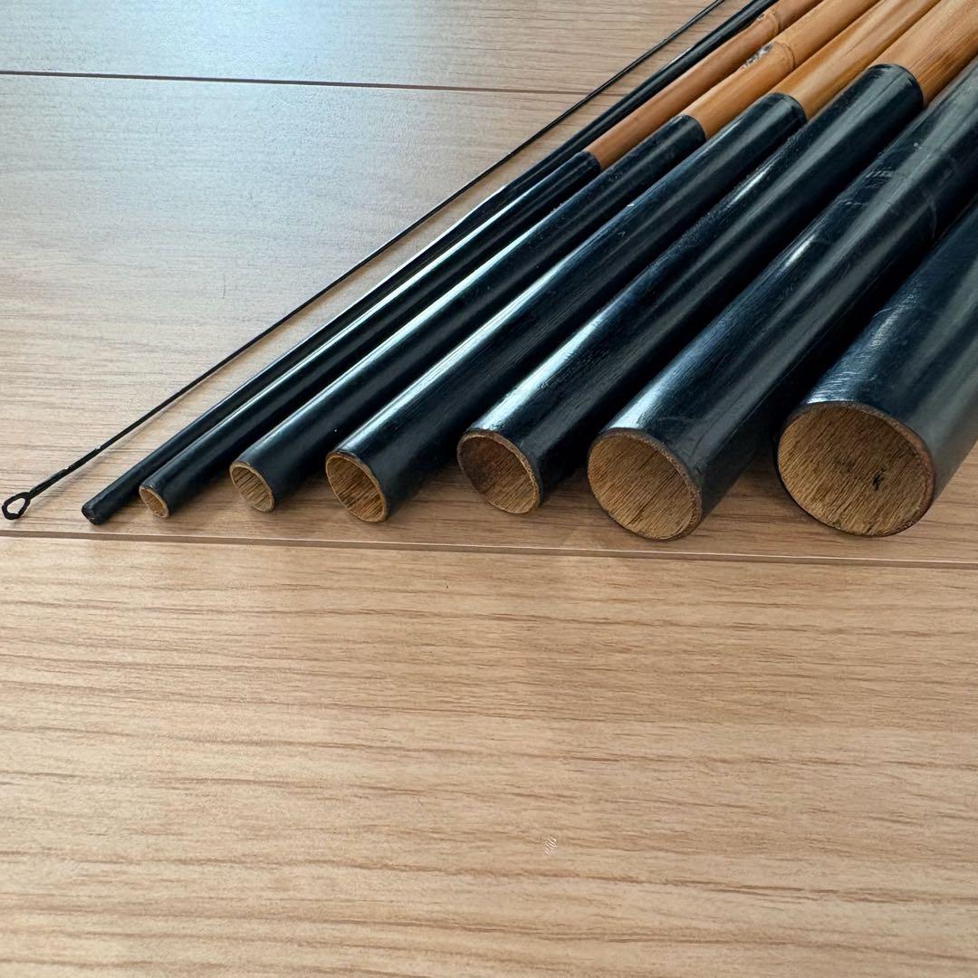 釣具店在庫品 在名有 和竿 竹竿 へら竿 ヘラブナ 約23尺7寸 約20尺7寸