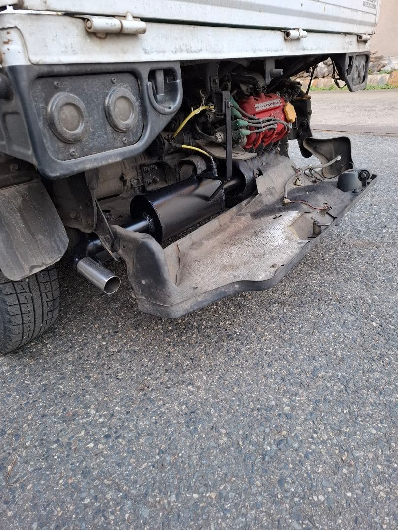 T*4様 サンバーTT2用にバイクマフラー加工