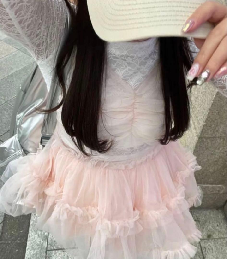 トリートユアセルフ チュールトップス