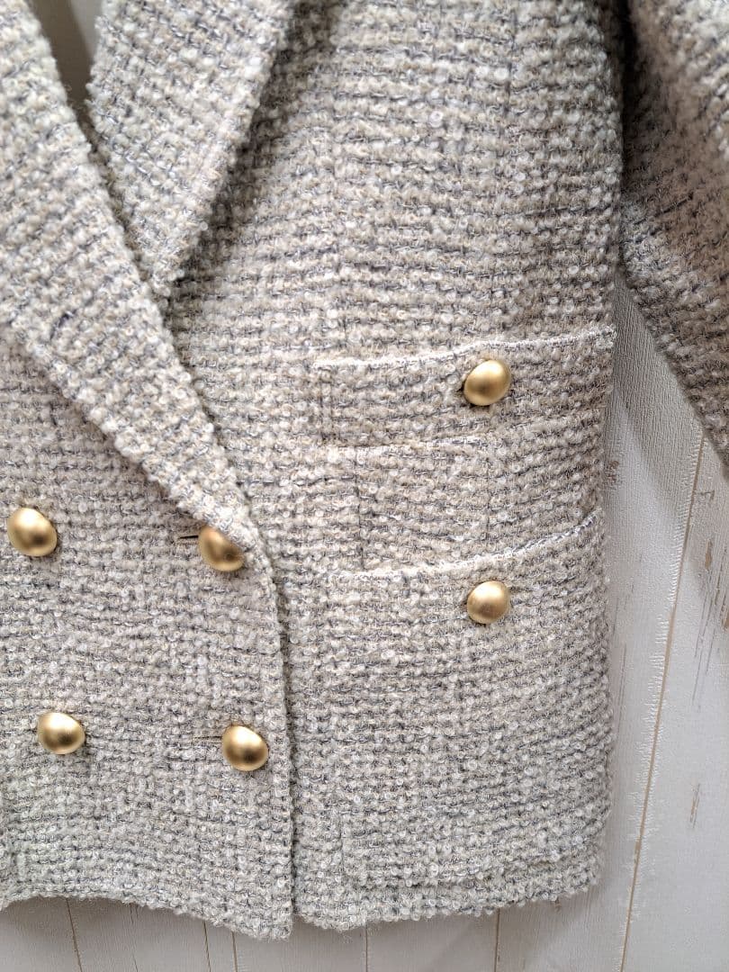 GRACE CONTINENTAL ラメループツイードジャケット